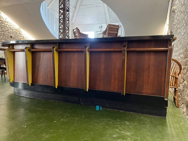 Bar des années 50 en chêne et Formica