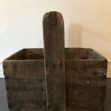 Basket in old wood "milk concentrated Gloria."