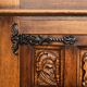 Spanish furniture with carved wood profiles and coats of arms from the 1950s.