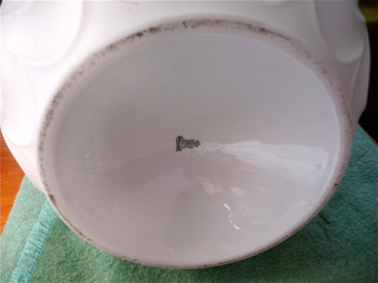 Large porcelain floor vase with relief by H&C Heinrich, West-Germany 1960s