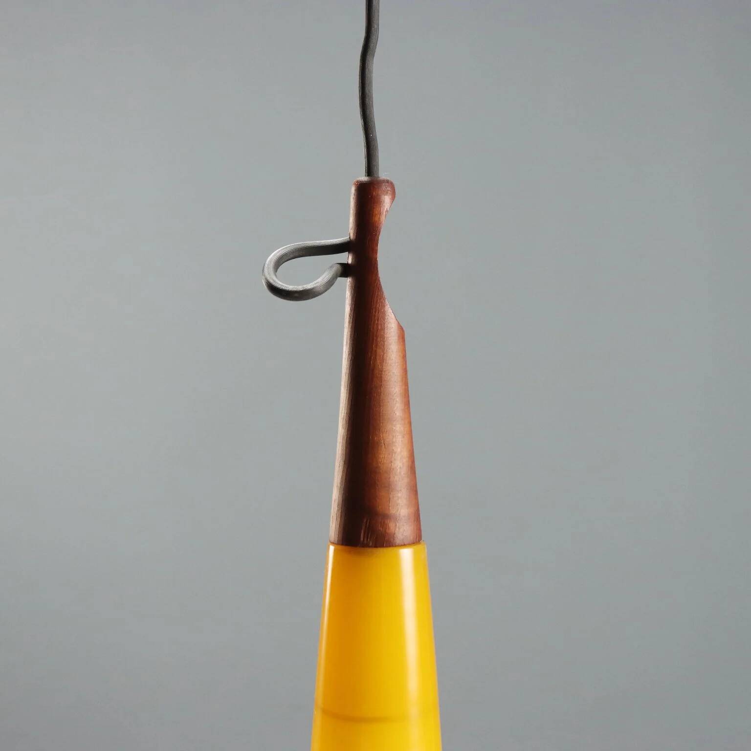 1960s yellow Murano glass pendant light