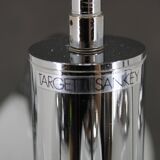 1970s Targetti Sankey Italian Chrome and Opaline Glass Chandelier