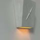 Vintage plaster wall light, matt white, France 1970