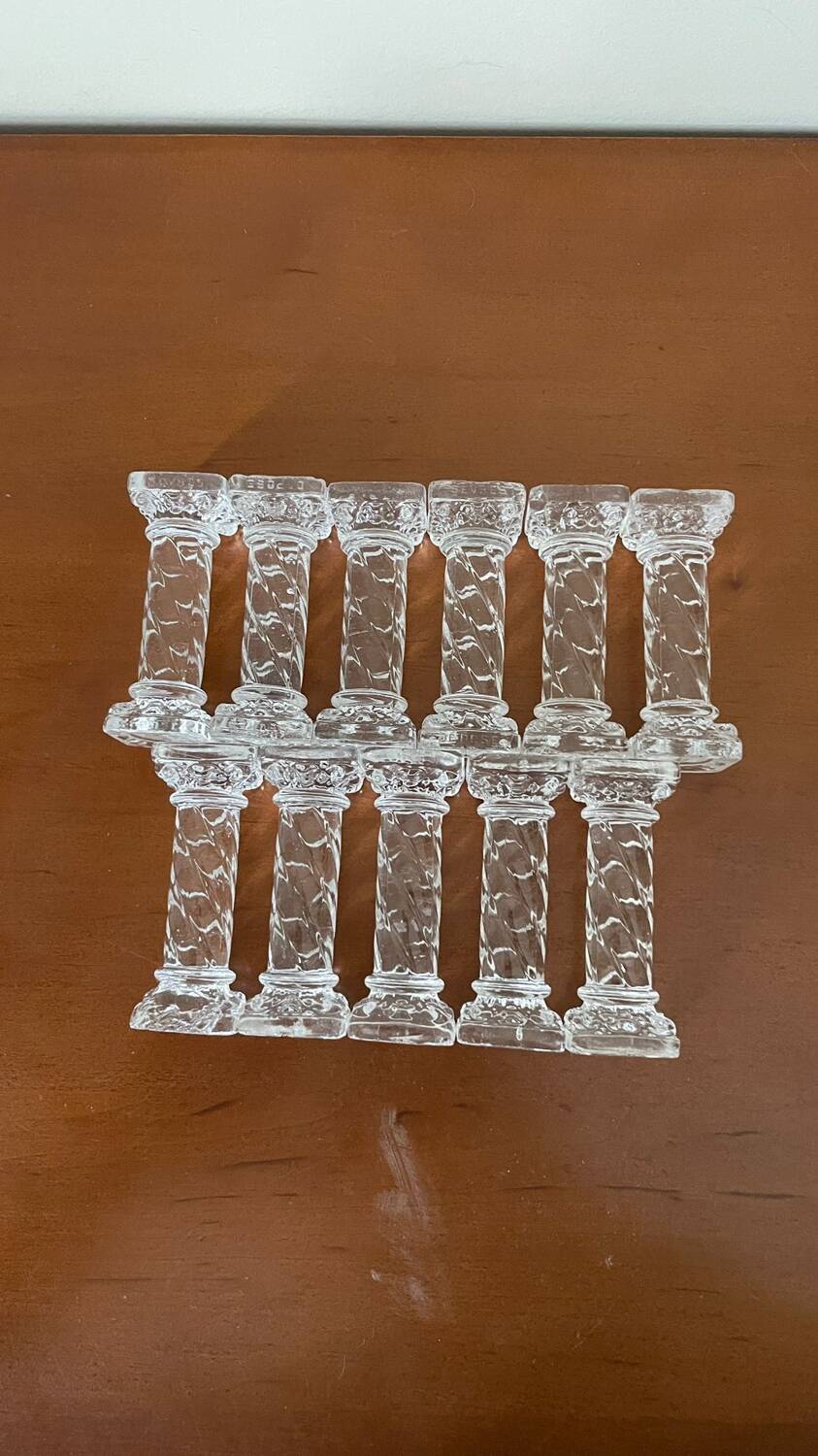 Lot 11 resting knives in Sèvres crystal, Crystal Depose.