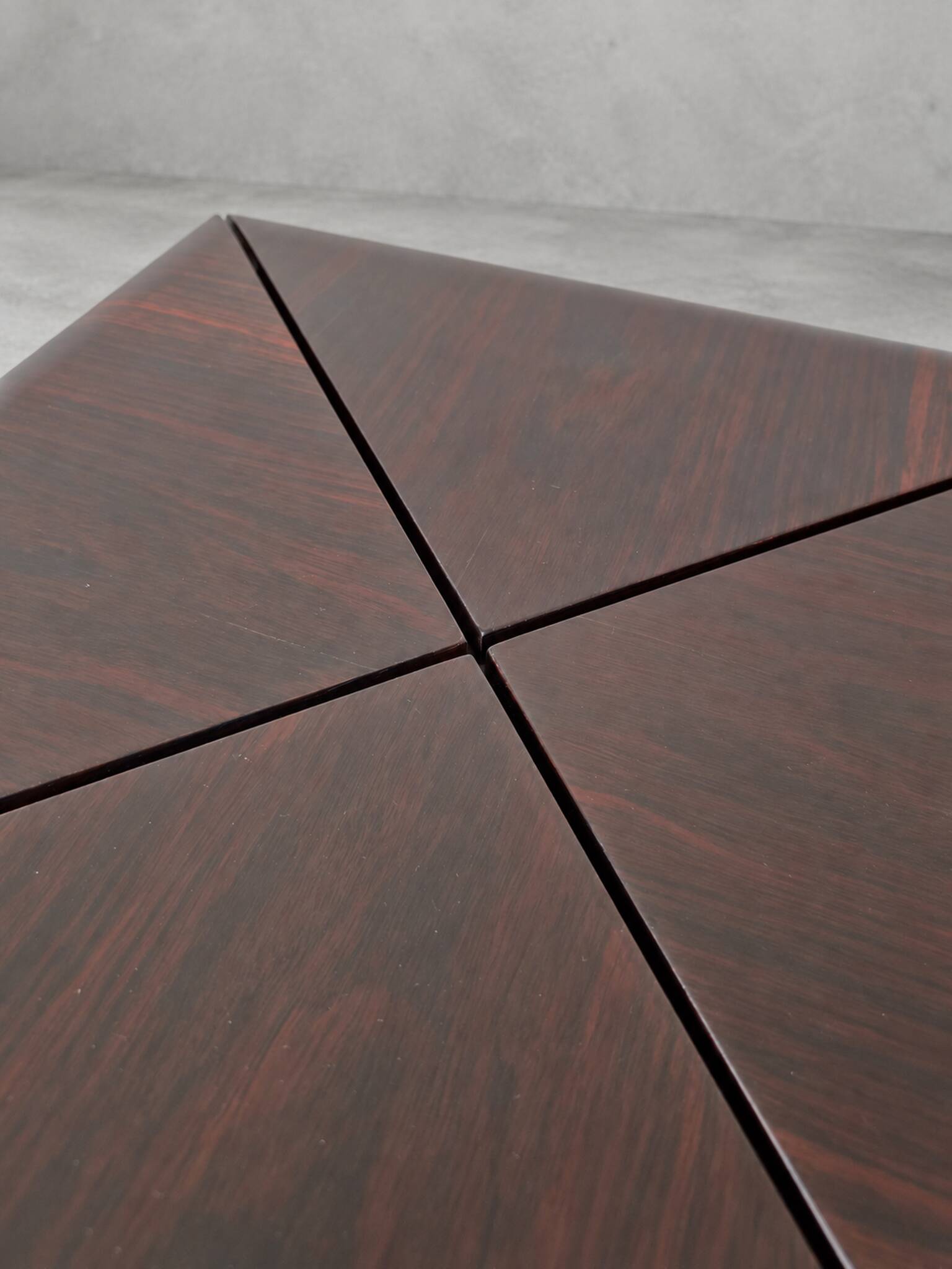 Petalas Side Table Nighstand by Jorge Zalszupin, Rosewood