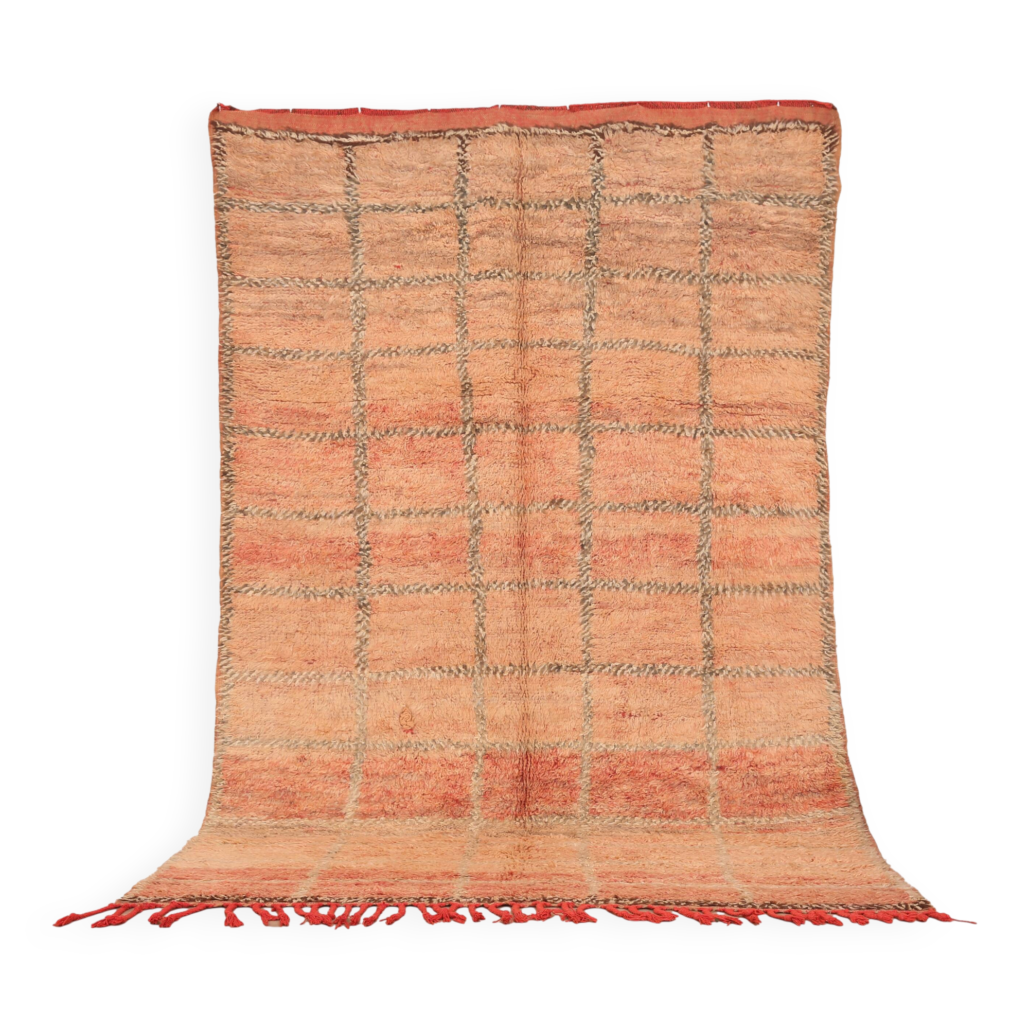 Peach Vintage Moroccan Rug 175 x 285 cm, Berber Wool Rug Handmade, Boho Rug