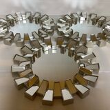 Trio of silver-framed mirrors