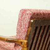 Vintage Armchair Lobster Upholstery Living Room Scandinavian, MCM, Poland 1960s