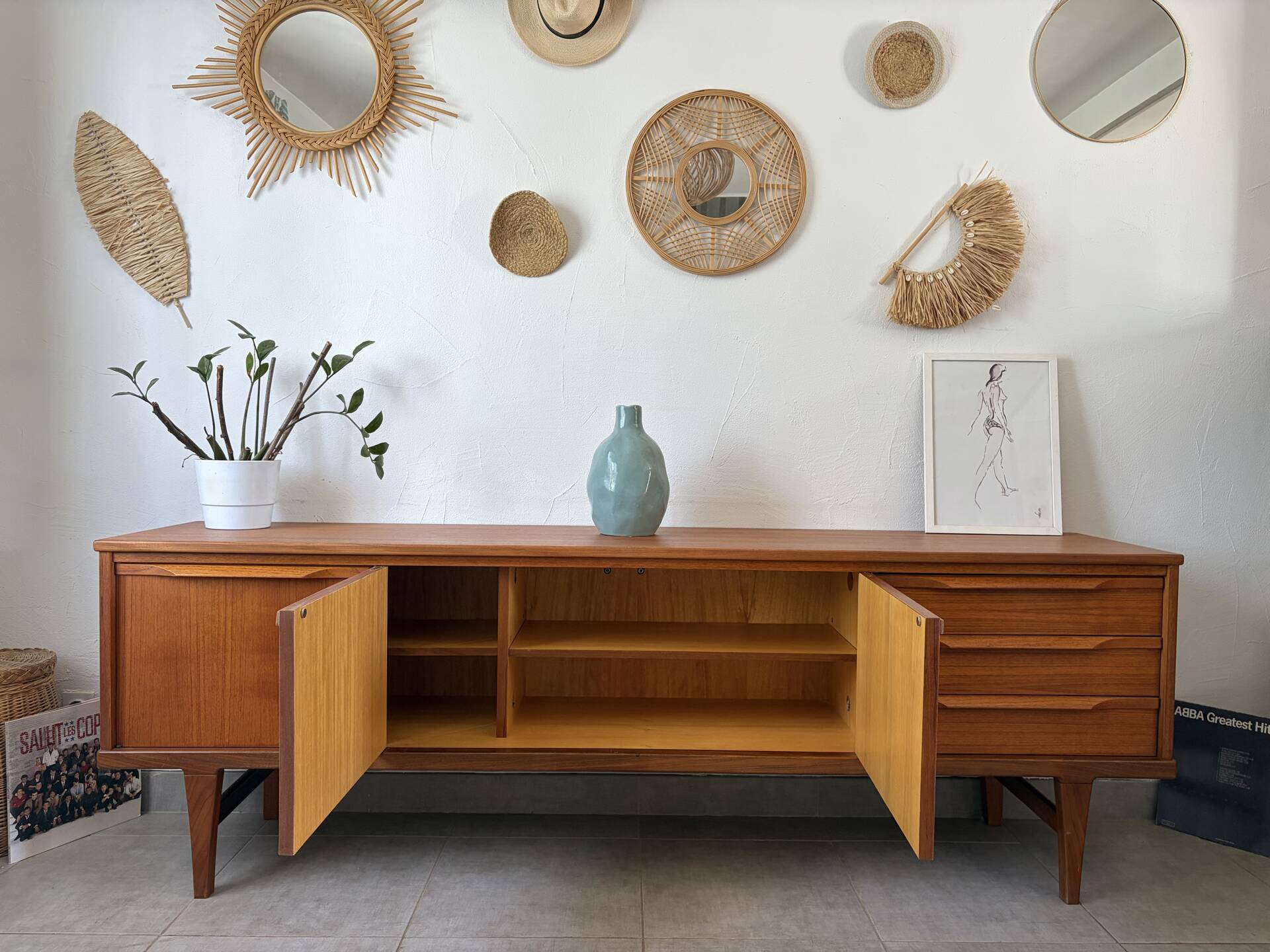 Vintage Scandinavian teak sideboard