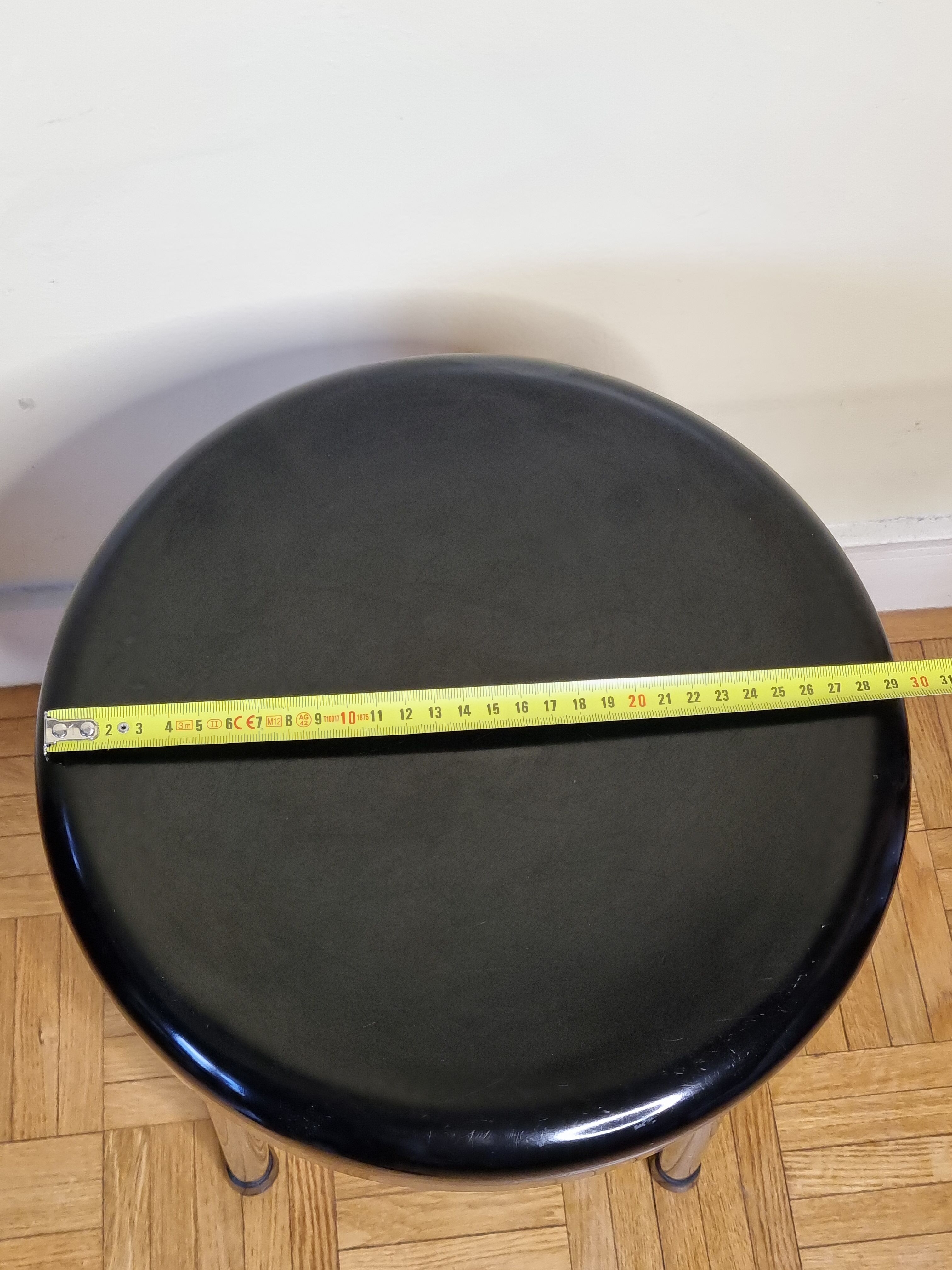 Black bakelite stool, 50s-60s