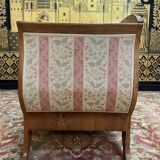 Bench - Charles X Bidermeier sofa in burl wood