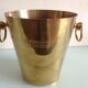 Yellow copper champagne bucket / vintage 70s