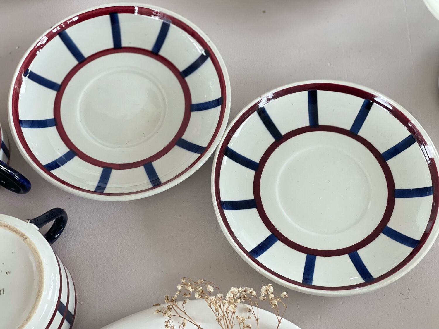 Duo of old Montereau cups
