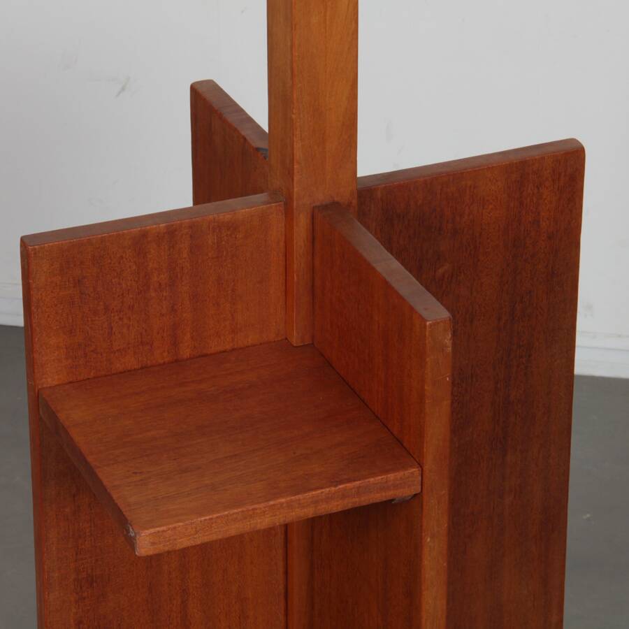 Modernist wooden floor lamp, 1930-40