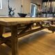 Tower antique oak farmhouse table - 300 by 93 cm