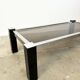 Table Basse Design Noir & Chrome – Verre Fumé
