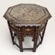Hoshiarpur octagonal side table, rosewood, mother-of-pearl and bone, 1880