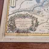 Antique 1631 map of the Duchy of Anjou by Guillaume Blaeu (1571-1638) after Lézin Guyet (1515-158)