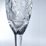 6 Bohemian crystal flutes