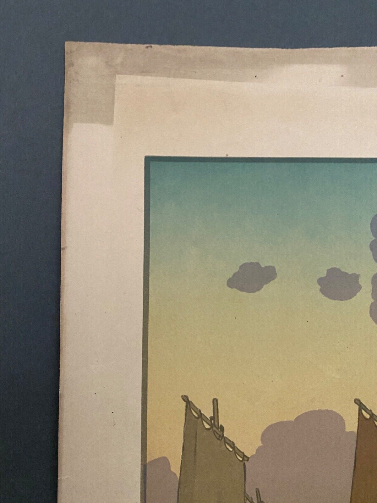 Lithograph by Henri Rivière The Sunset