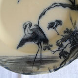 Longwy dish Japanese décor late nineteenth