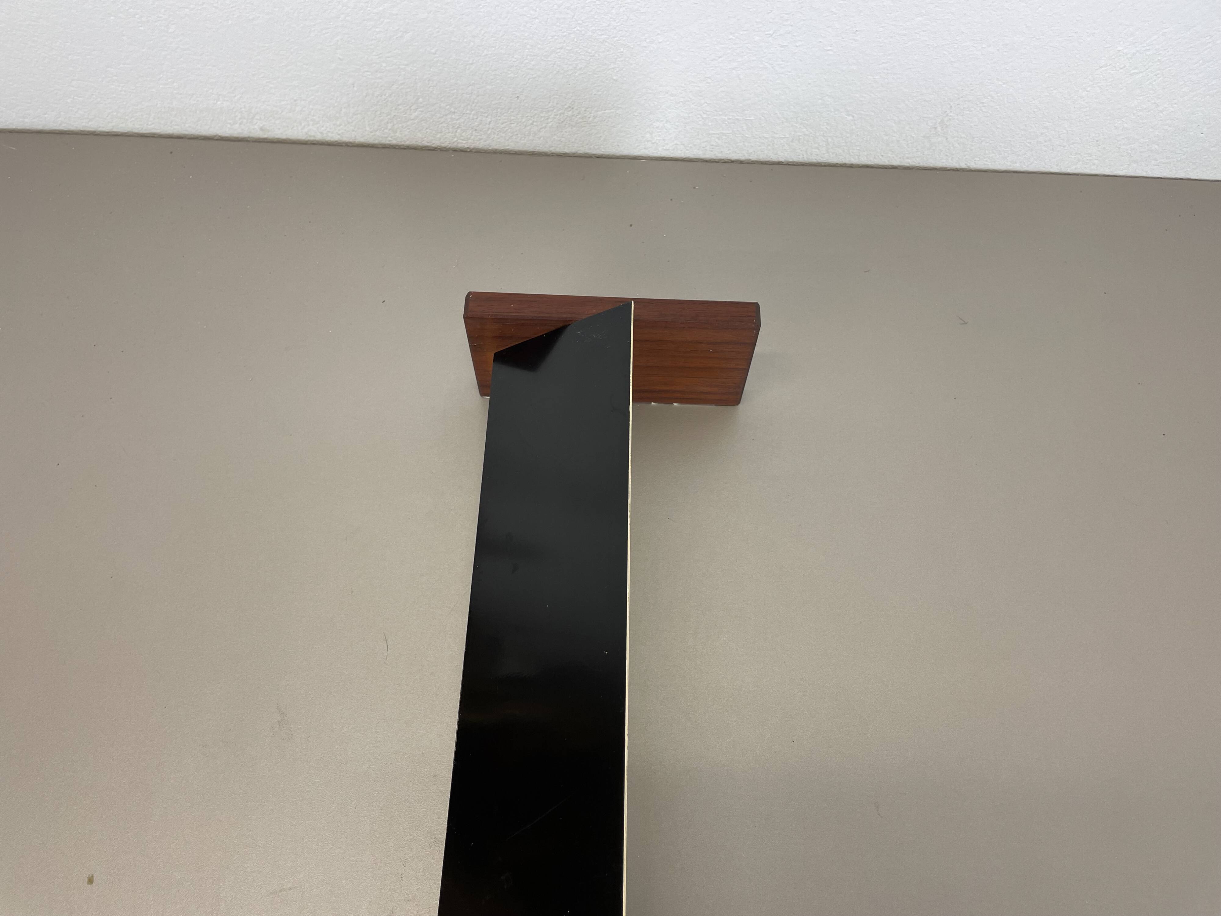 cubic Large 38cm Teak and Metal adjustable wall light element, Germany 1950s