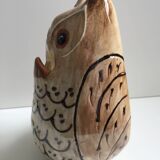 Ceramic Sculpture Figurine Signed MOSSER Gilbert Owl Hulotte Owl