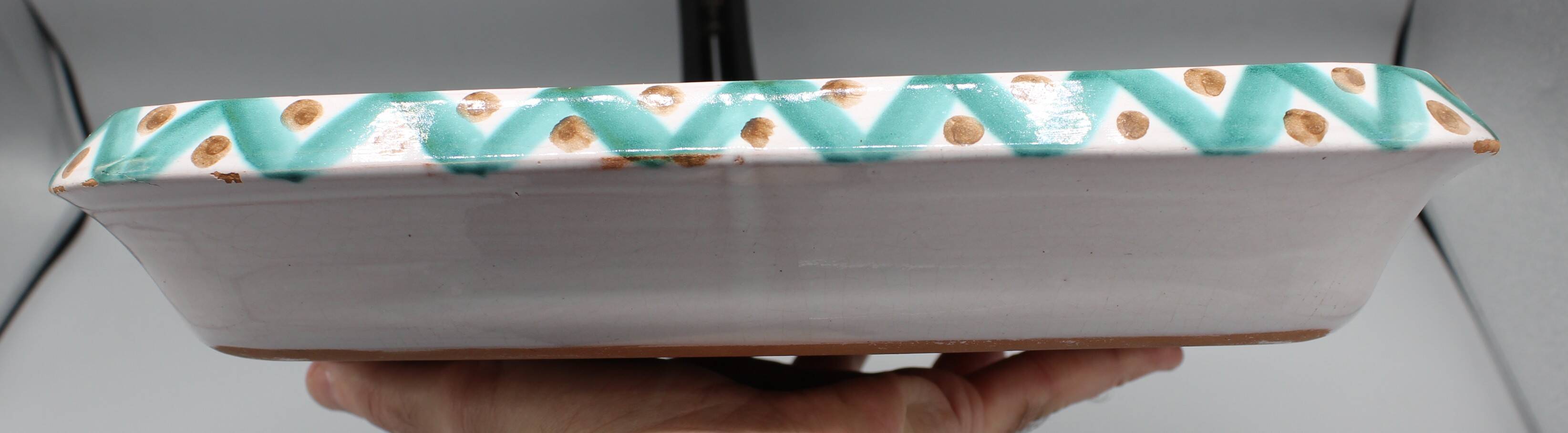 Large vintage ceramic dish depicting a bird - robert picault