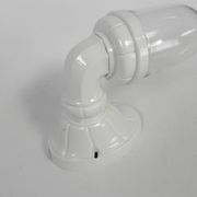 Wall lamp in porcelain with a transparent glass shade, 1930s.