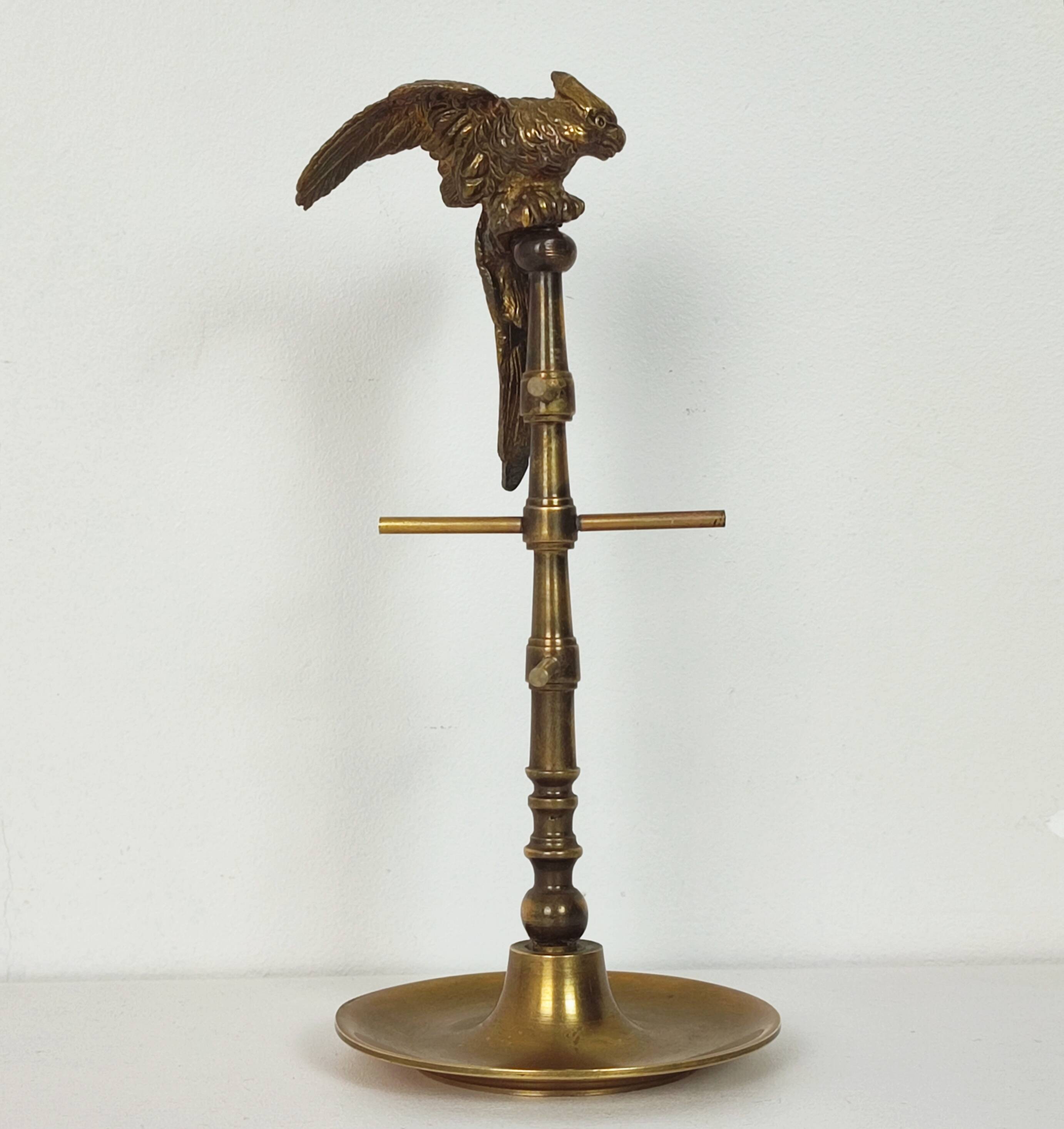 Porte bijoux "perroquet" bronze