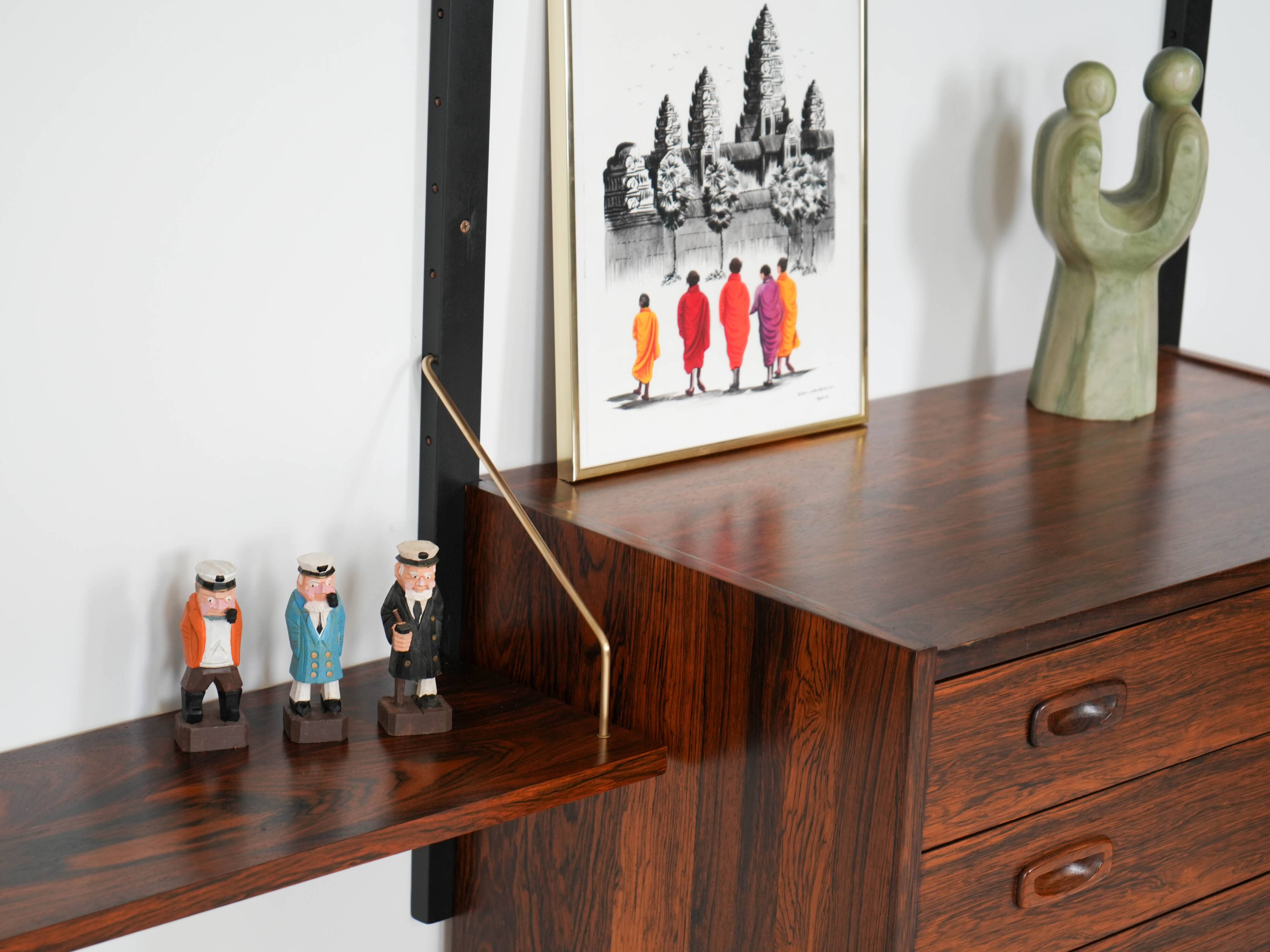 PS System rosewood bookcase, Danish design, 1960s, manufactured by Randers