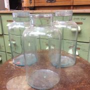 Bombonnière vintage de commerce en verre