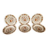 6 soup plates Syracuse Sarreguemines Flower Decor