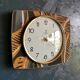 Clock silent rectangular vintage wall pendulum "Black ochre Jaz"