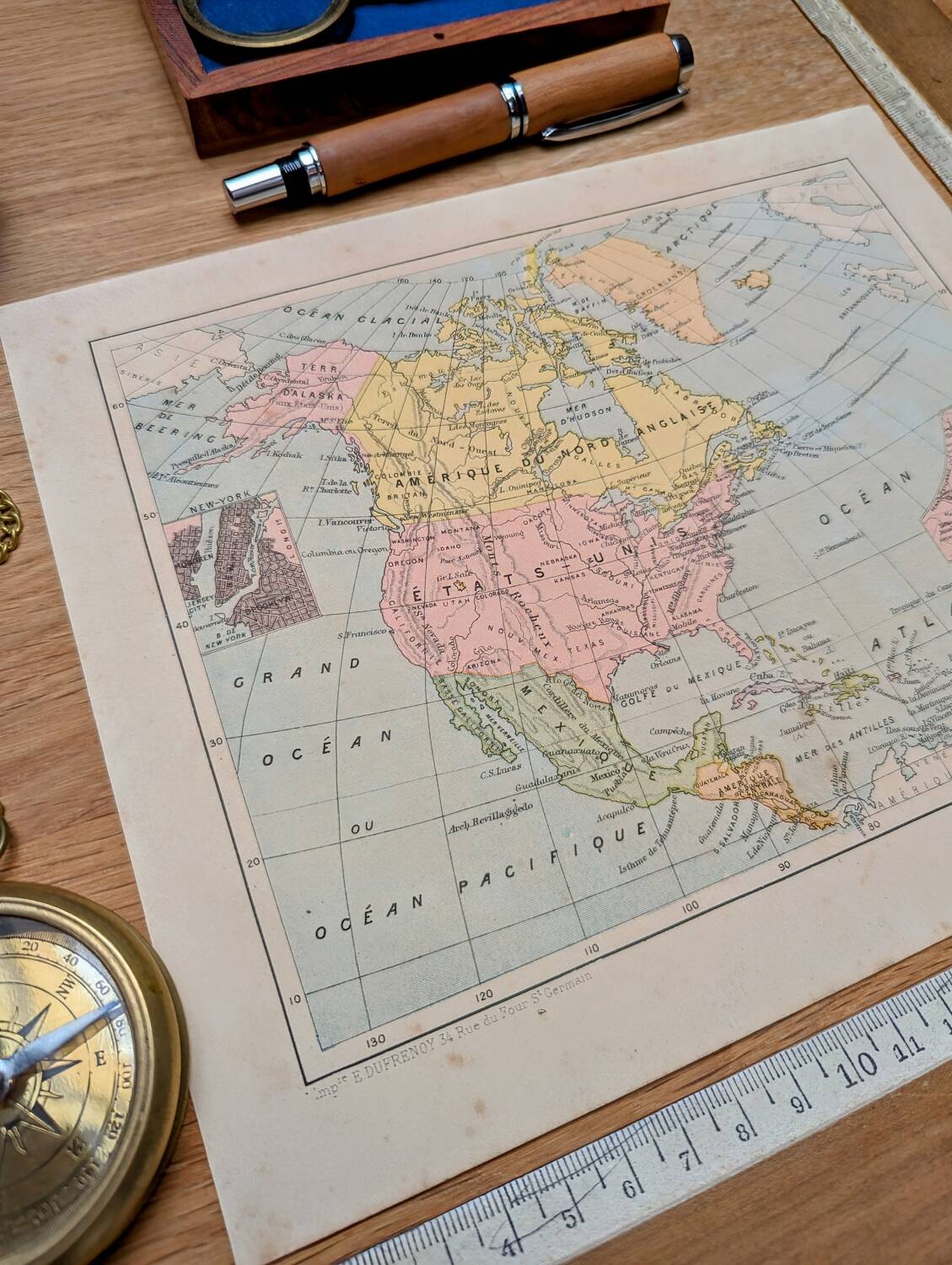 Imprimée en 1878, L'Amérique du Nord.