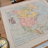 Imprimée en 1878, L'Amérique du Nord.