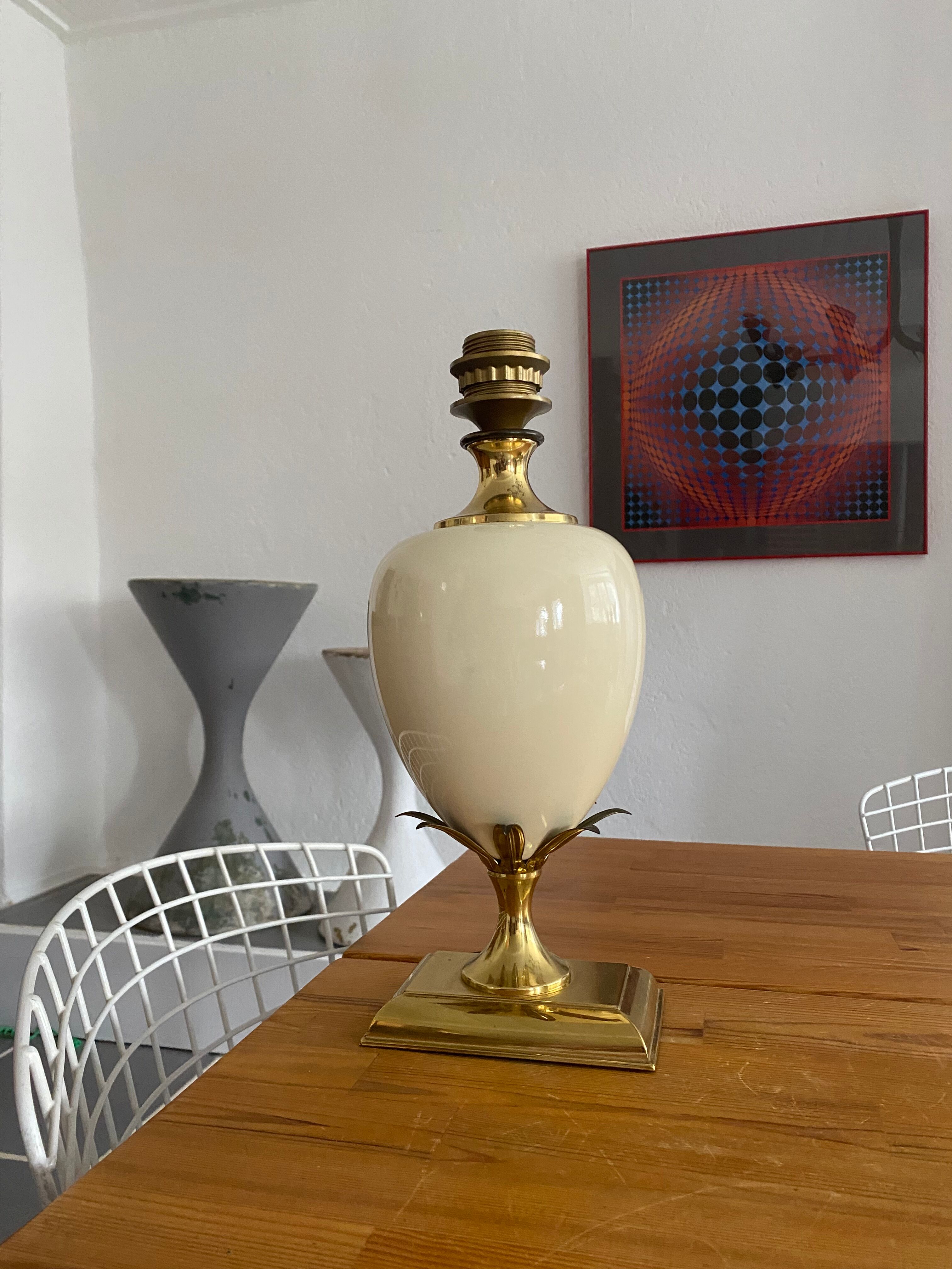 Ceramic lamp shape vintage egg Delmas