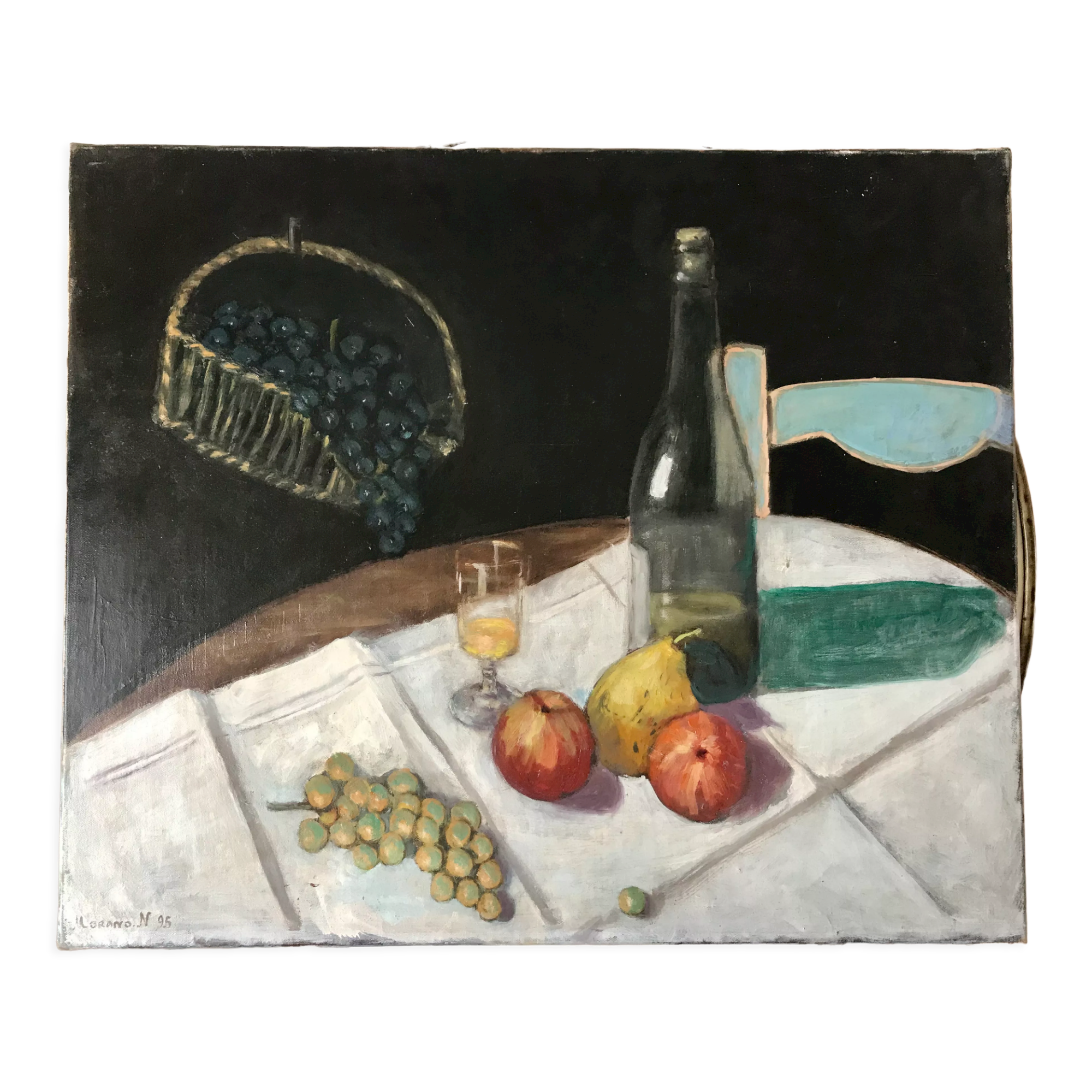 Old painting oil on canvas still life