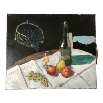 Old painting oil on canvas still life