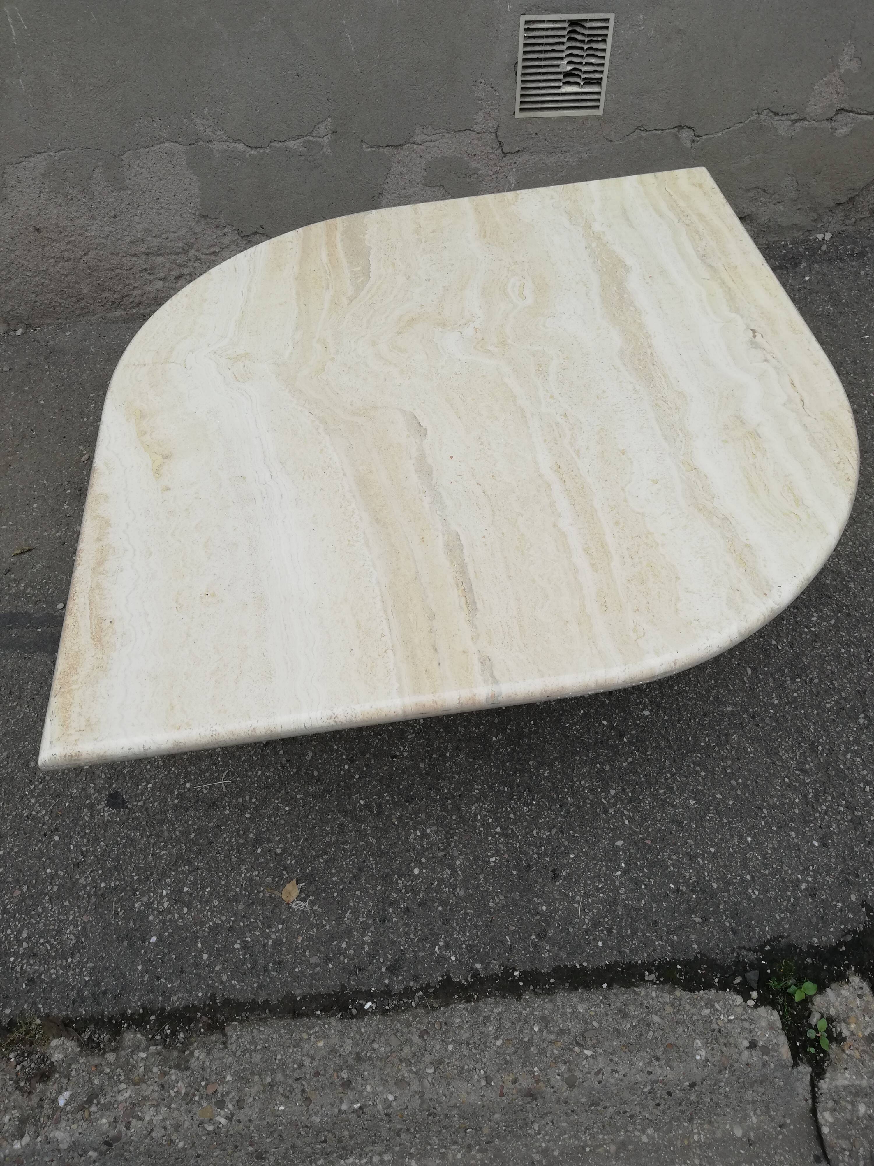 Travertine diamond coffee table