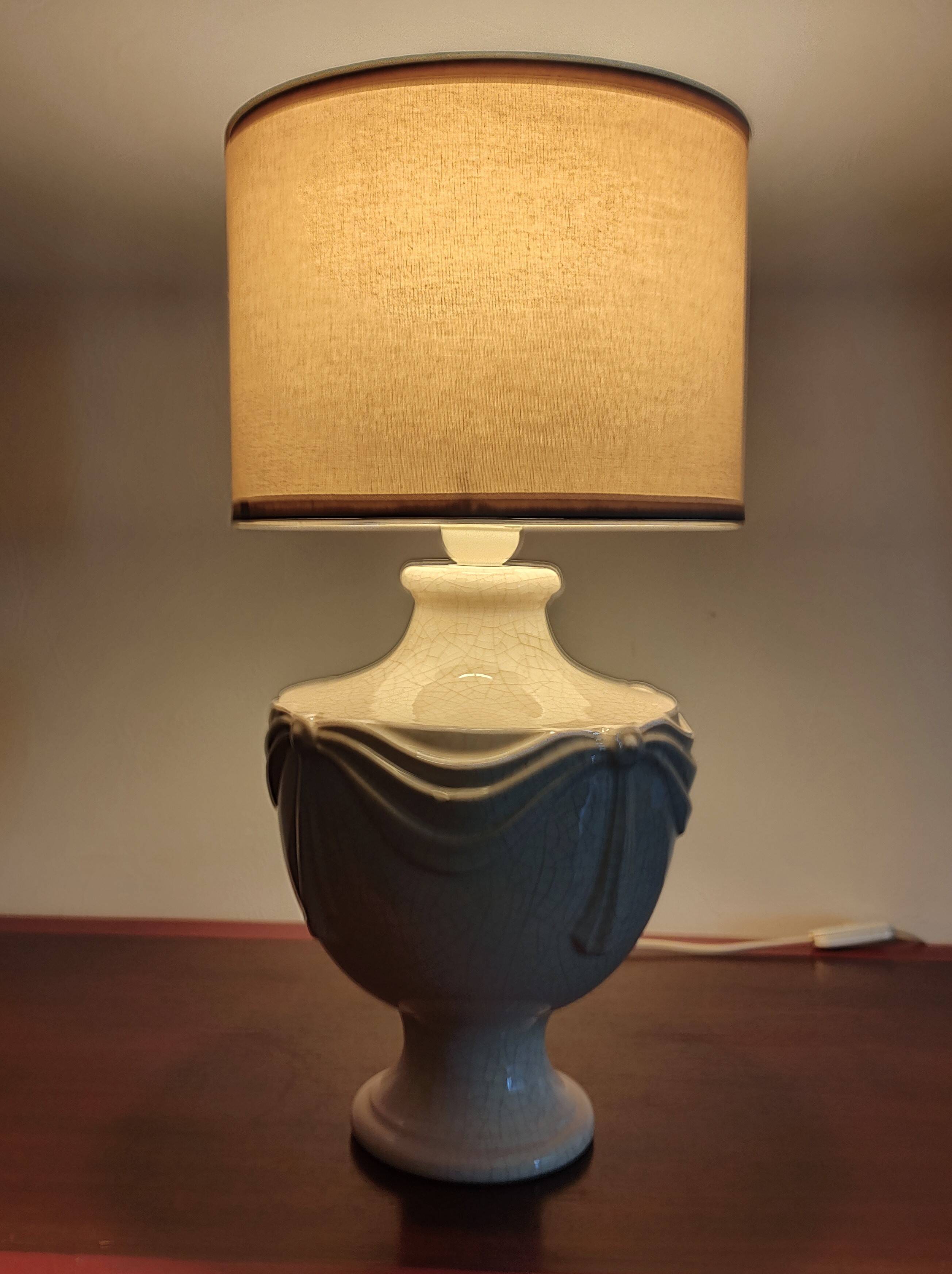 Longwy Lamp - Michelle Férec - Cracked Ceramic - 1980s