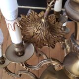 Monumental bronze chandelier