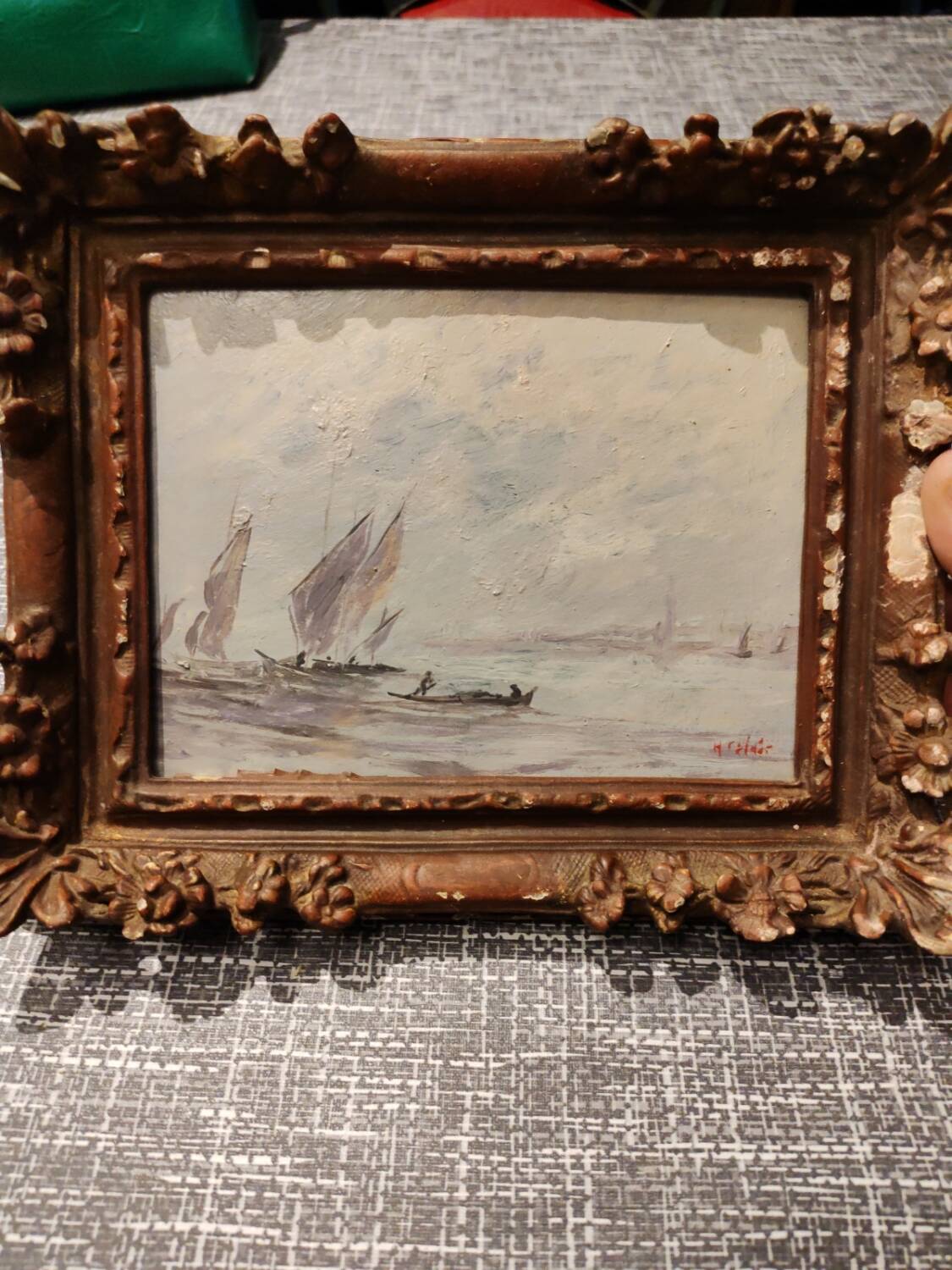 Pair of oils on panels by Henri Saint Clair, circa 1930.