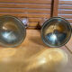 Paire Flûte Champagne Métal Chromé + Doré Vintage #E368