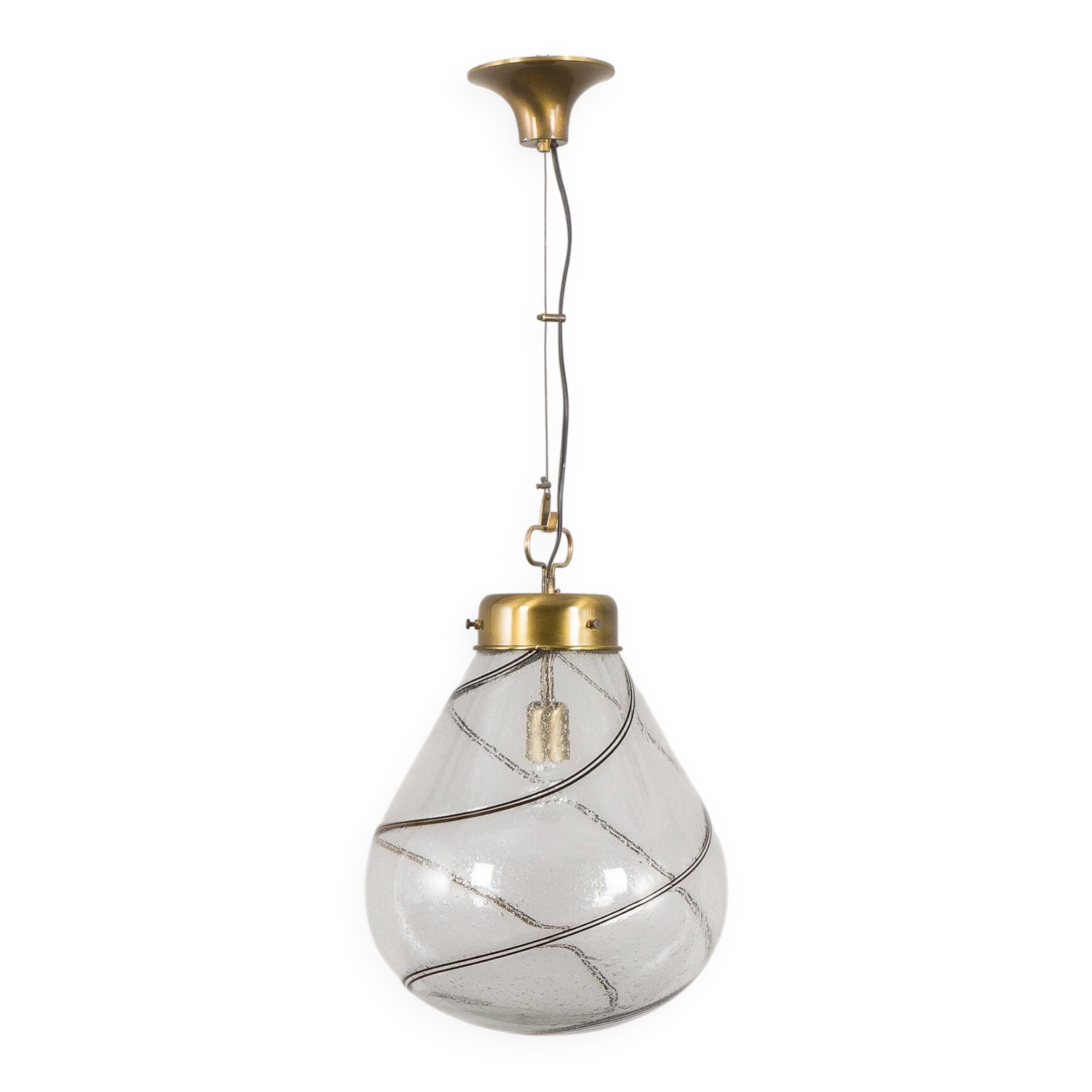 Italian mid-century Murano glass pendant lamp 1970s