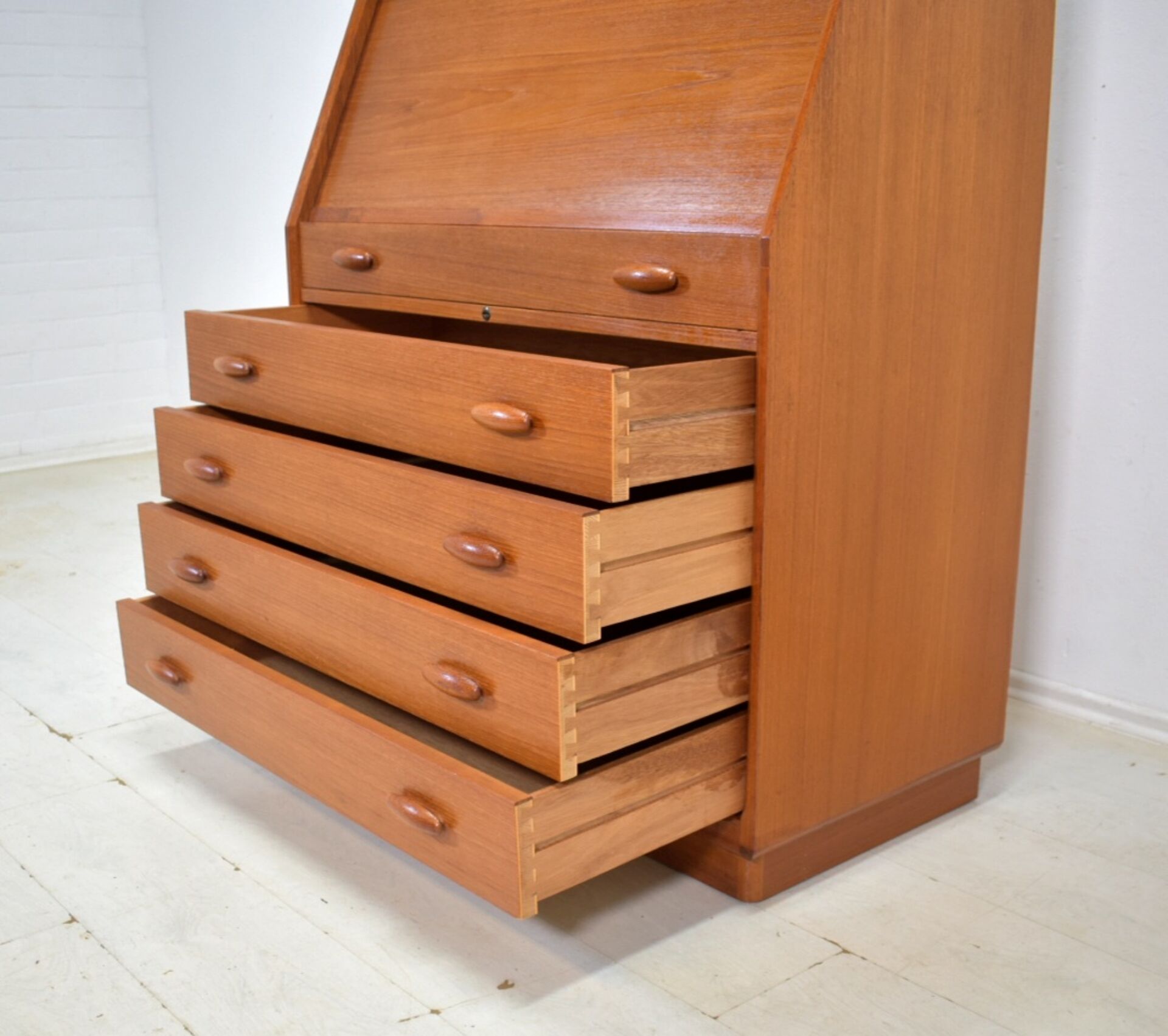 Teak Secretary by Dyrlund denmark 1960s desk Vintage Mid Century 