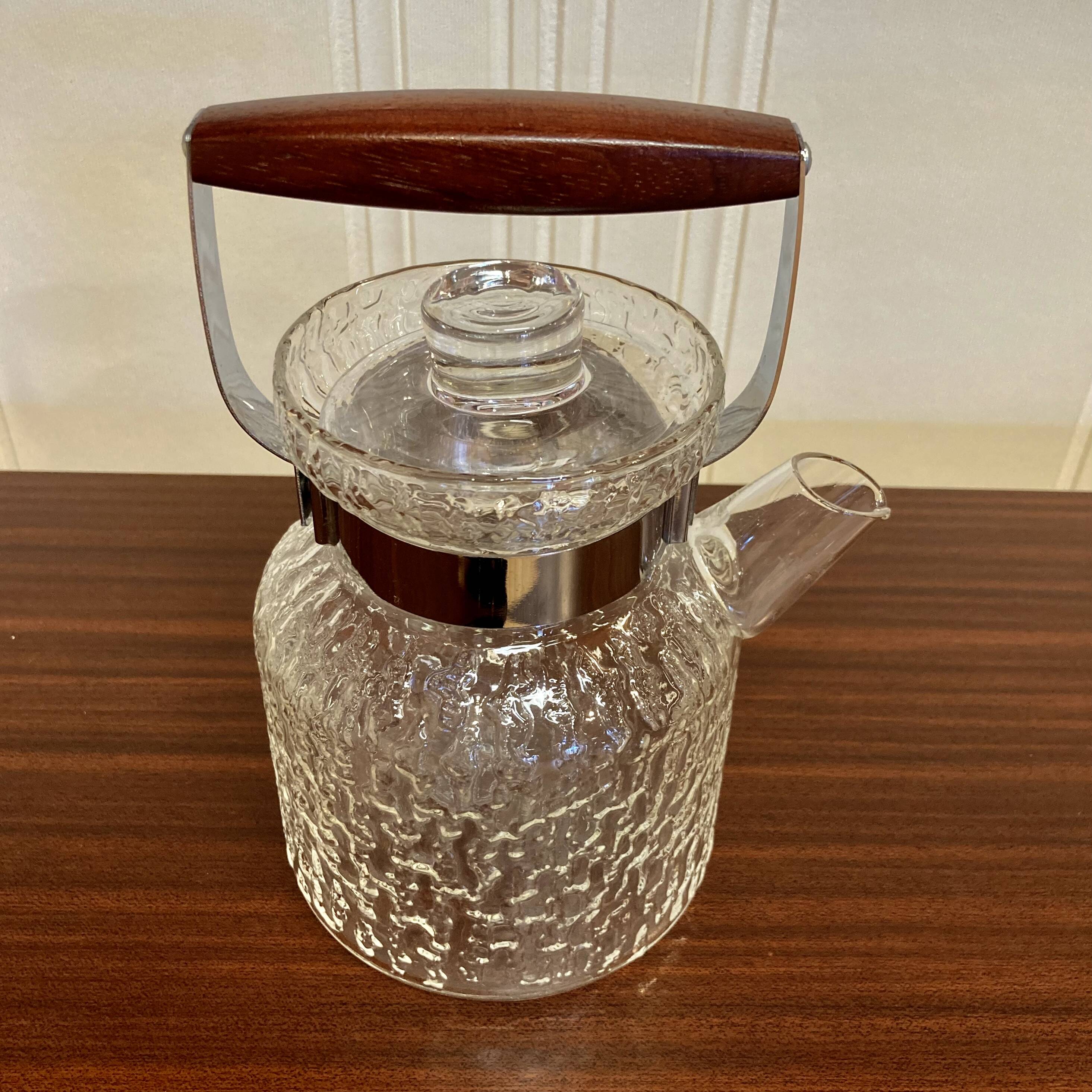Scandinavian design glass teapot 1950.
