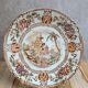 Antique plate Terre de fer Longwy Cyprus model – Japonese floral decoration