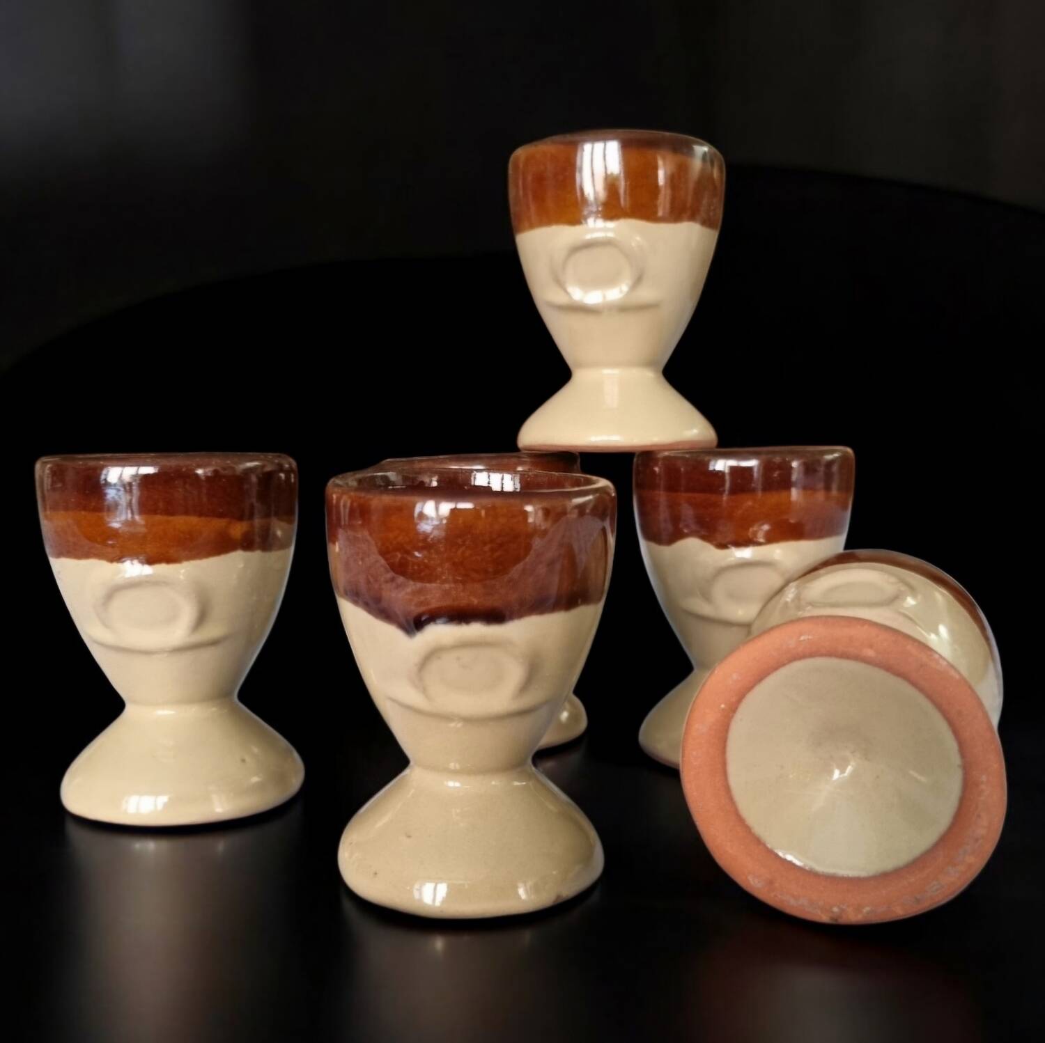 Set of Asian egg cups