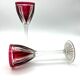 Paire de verre vin roemer en cristal rouge Saint Louis